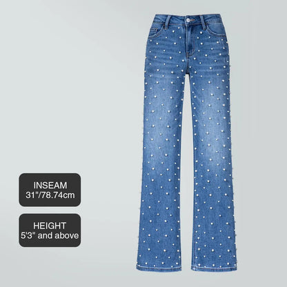 Women's Mid-low Rise Baggy Stretchy Jeans