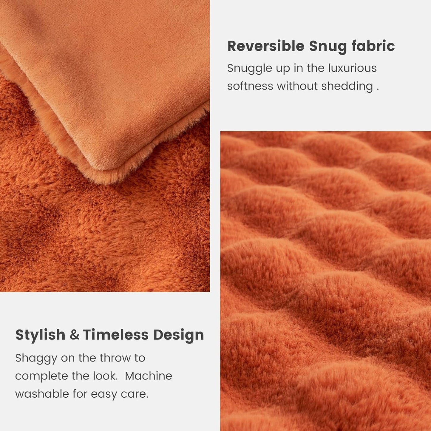 🔥Popular thickened rabbit plush nap blanket, flannel milk velvet cover blanket