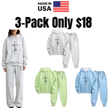 Women's Printed Hooded Top & Pants Set
