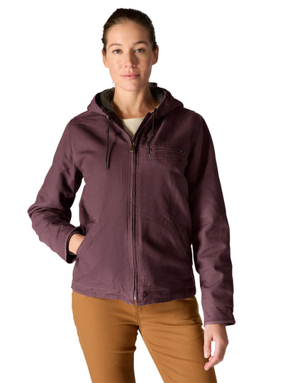 💘 Valentine’s Day Sale 💘Women's Loose Fit Washed Duck Sherpa Lined Jacket