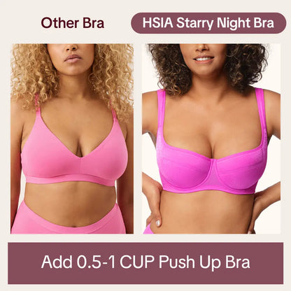 Starry Night Plus Size 4mm Lightly Padded Balconette Bra