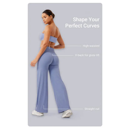 🔥 Women's High-Waist No-Front-Seam Tummy Control Sculpting Pants