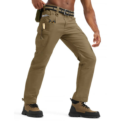 Men's Tactical Work Lightweight Multi-Pocket Water Resistant Cargo Pants