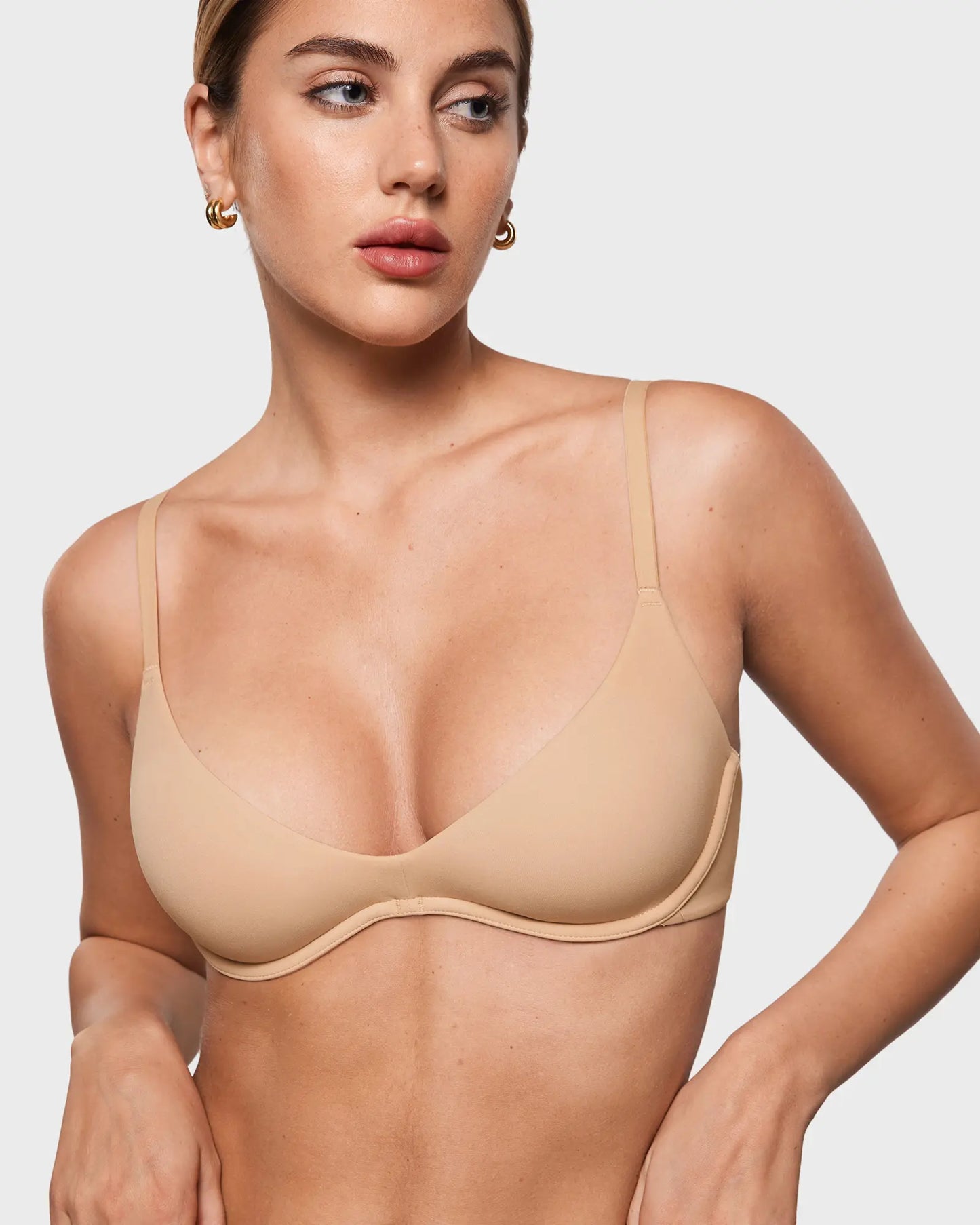 Women's Plunge Bra - Unlined Underwire Sexy Demi Balconette Bras