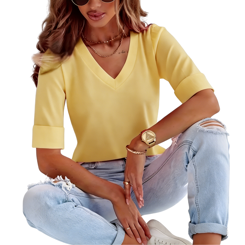 Women's Plus Size Solid Basic Top