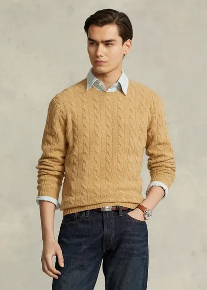 👑Exclusive Authorization👑Cable-Knit Wool-Cashmere Sweater