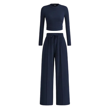 🔥Last Day 89% OFF🔥Women's Winter Set – Warm Top & Wide-Leg Pants