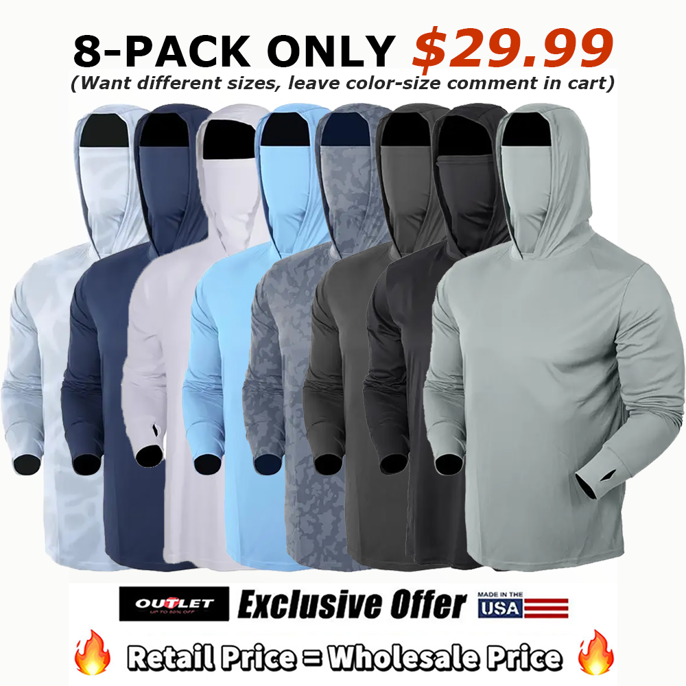 🔥 ONLY $29.99🔥Men's Quick-Dry Sports Hoodie Set (w/ Mask)