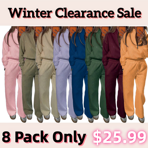 ⏰Final 2-Hour Clearance⚡Women's High Collar Long Sleeve Autumn and Winter Casual Sweater Suit