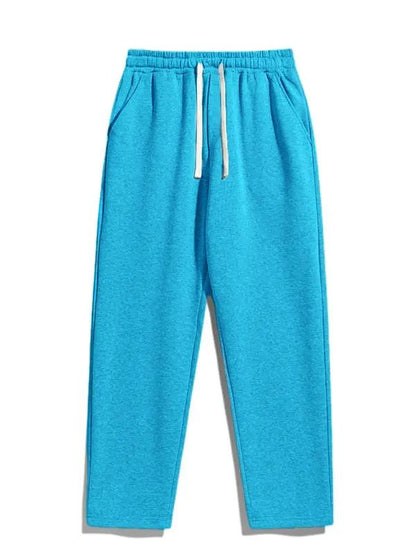 Men's Regular Fit Solid Drawstring Waist Sweatpants