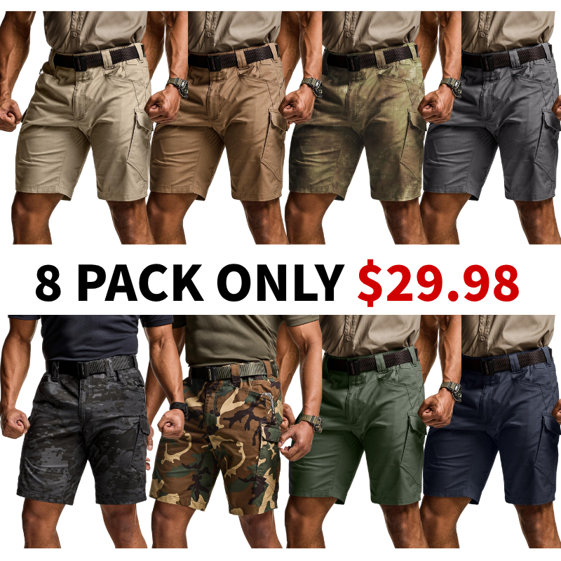 Men's Lightweight Water Resistant Golf Shorts, Stretch Tactical Work Shorts with Multi-Pocket