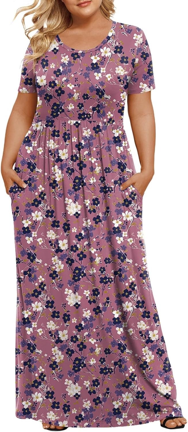 🔥Only $23.99🔥Women's Plus Size Maxi Dresses for Curvy