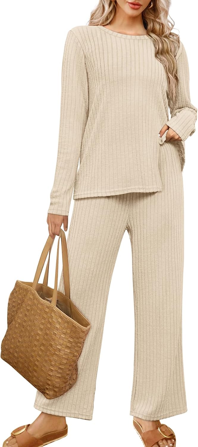 FACTORY SALE Womens Two Piece Outfits Lounge Sets Cozy Sweater Loungewear with Pockets 2025