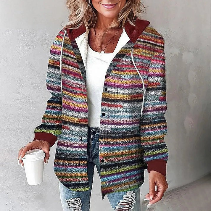 Women's Plaid Fleece Lined Hoodie