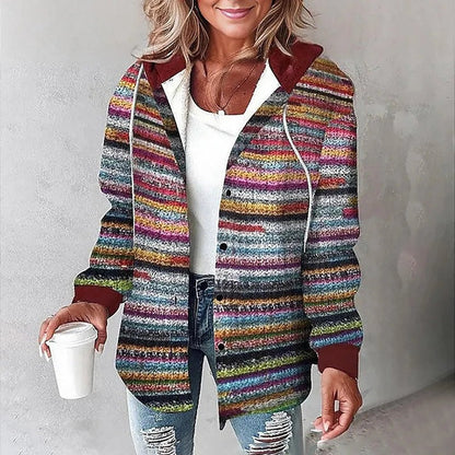 Women's Plaid Fleece Lined Hoodie