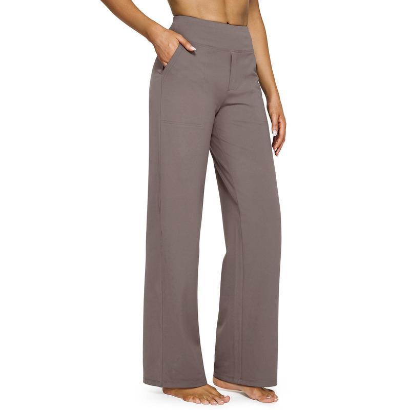 💘 Valentine’s Day Sale 💘Women’s High-Waist Wide Leg Pants – Business Casual Yoga Dress Pants with Pockets