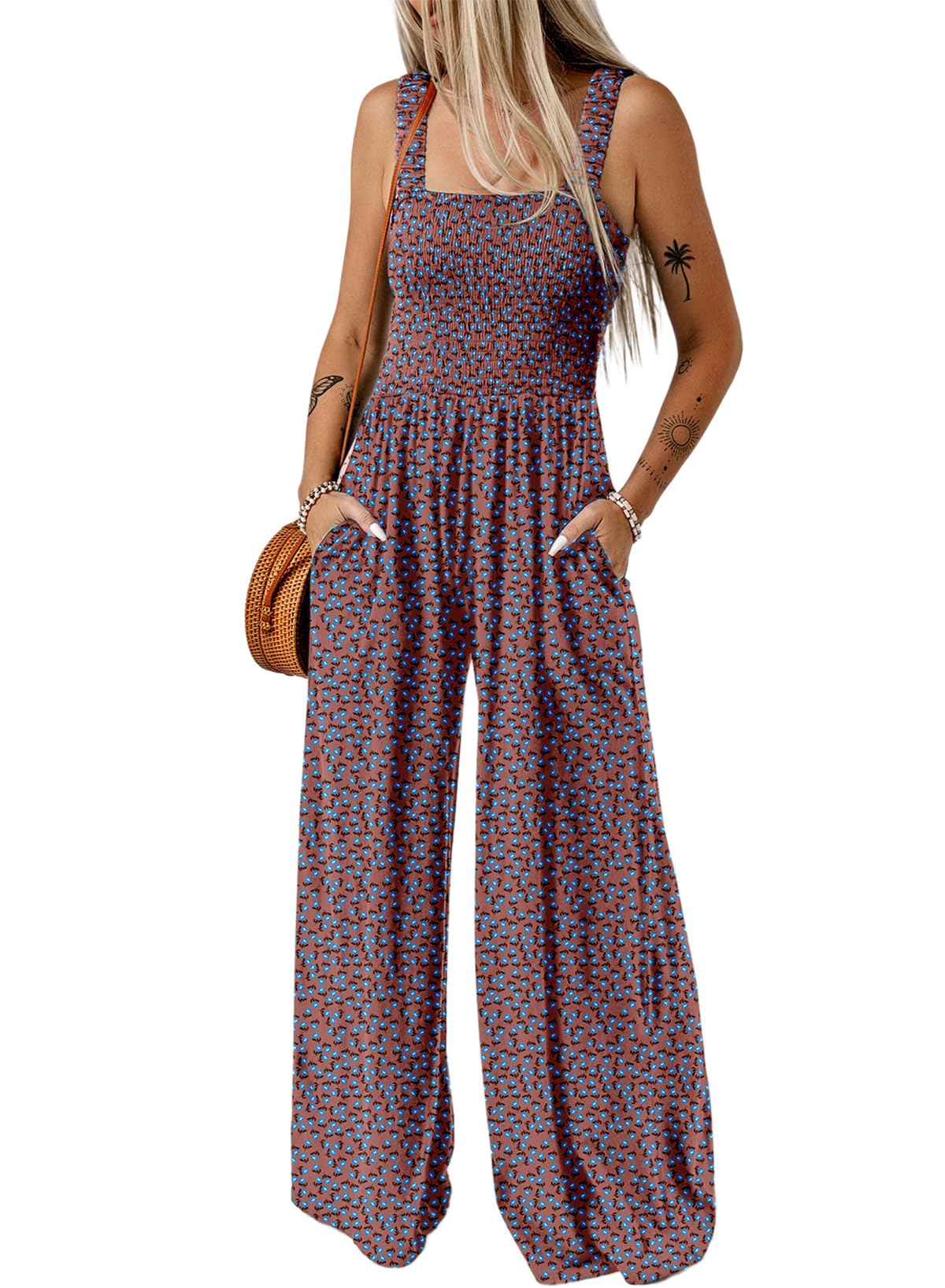 Women's One Piece Casual Loose Overalls Jumpsuits