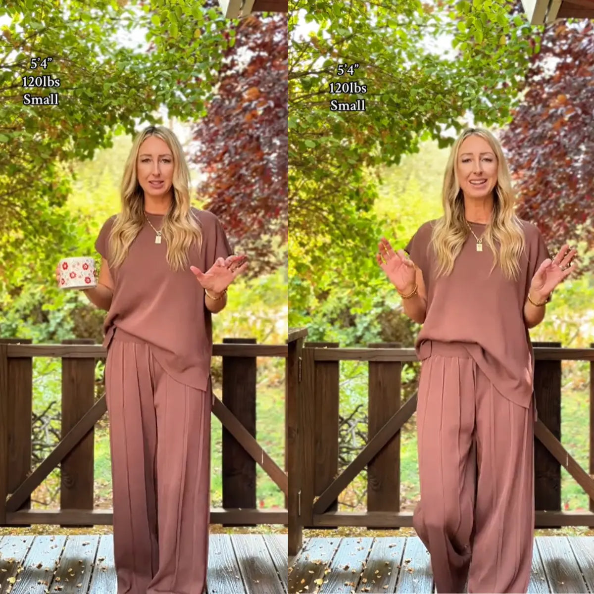 Women Two Piece Outfits Knit Cap Sleeve Tops Wide Leg Pleated Pants
