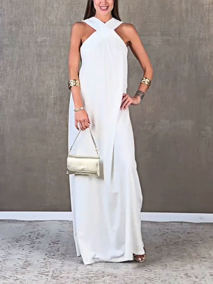 Holiday Casual Halterneck Dress