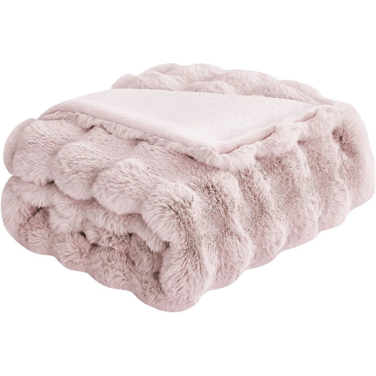 🔥Popular thickened rabbit plush nap blanket, flannel milk velvet cover blanket