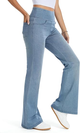 Women's Tummy Control Bell Bottom Jeans