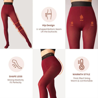 🔥Time-Limited Promotion—🎄Fake Translucent Warm Pantyhose Leggings Sheer Thick Tights for Winter