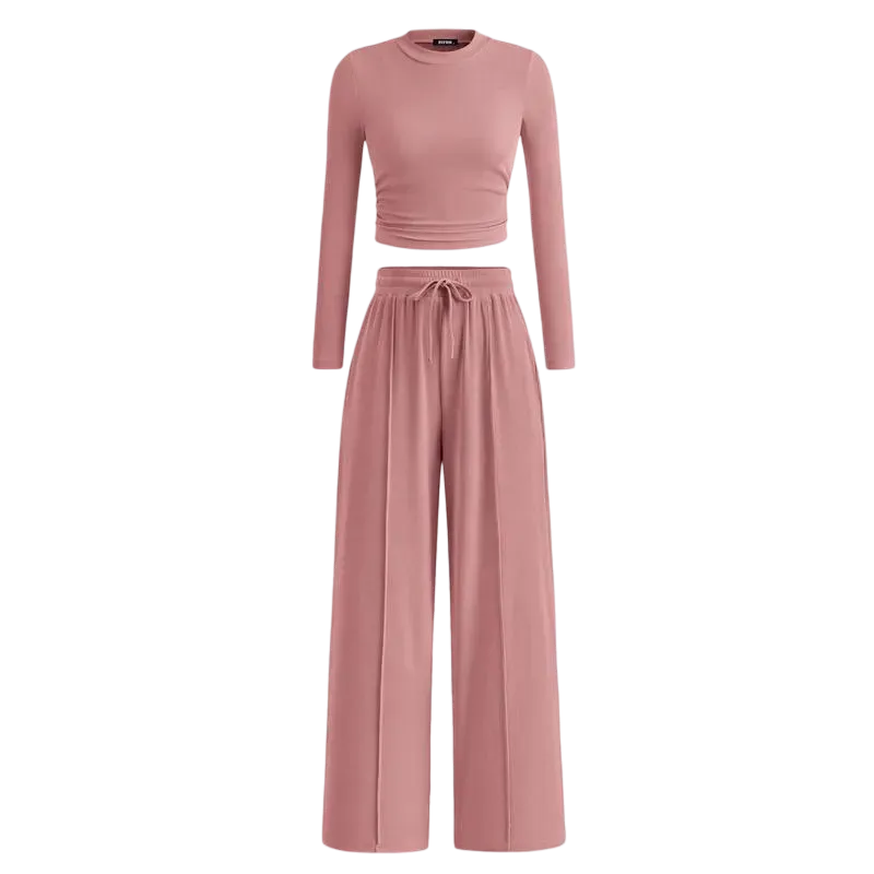 🔥Last Day 89% OFF🔥Women's Winter Set – Warm Top & Wide-Leg Pants