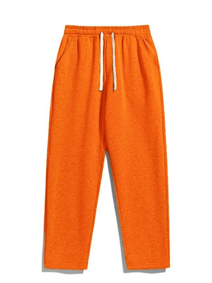 Men's Regular Fit Solid Drawstring Waist Sweatpants