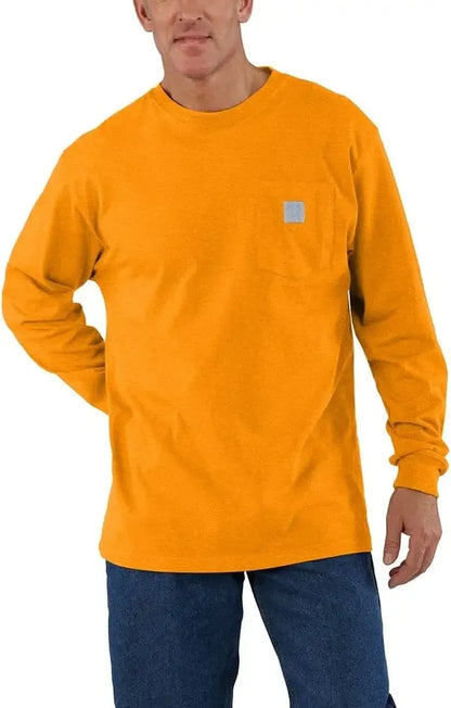 🔥Spring Clearance Sale🔥Workwear unisex Loose Fit Heavyweight Short or Long-Sleeve Pocket T-Shirt