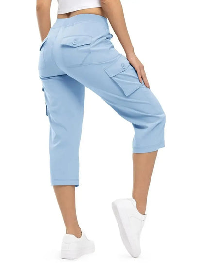 🔥Last day promotion🔥Womens Cargo Capris Lightweight Hiking Pants Shorts Cropped Cotton2
