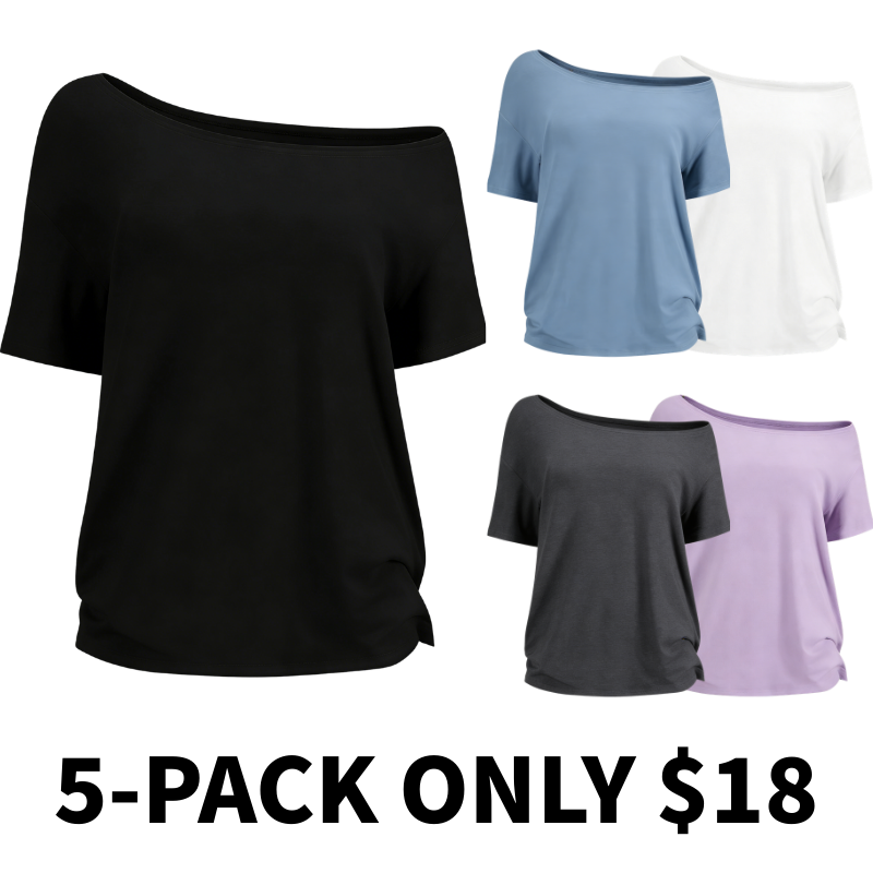 Women's Solid Basic Tee & Men's Muscle Slim Henley Shirts