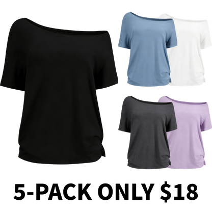Women's Solid Basic Tee & Men's Muscle Slim Henley Shirts