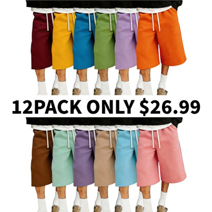 Men's Wide-Leg Casual Drawstring Shorts