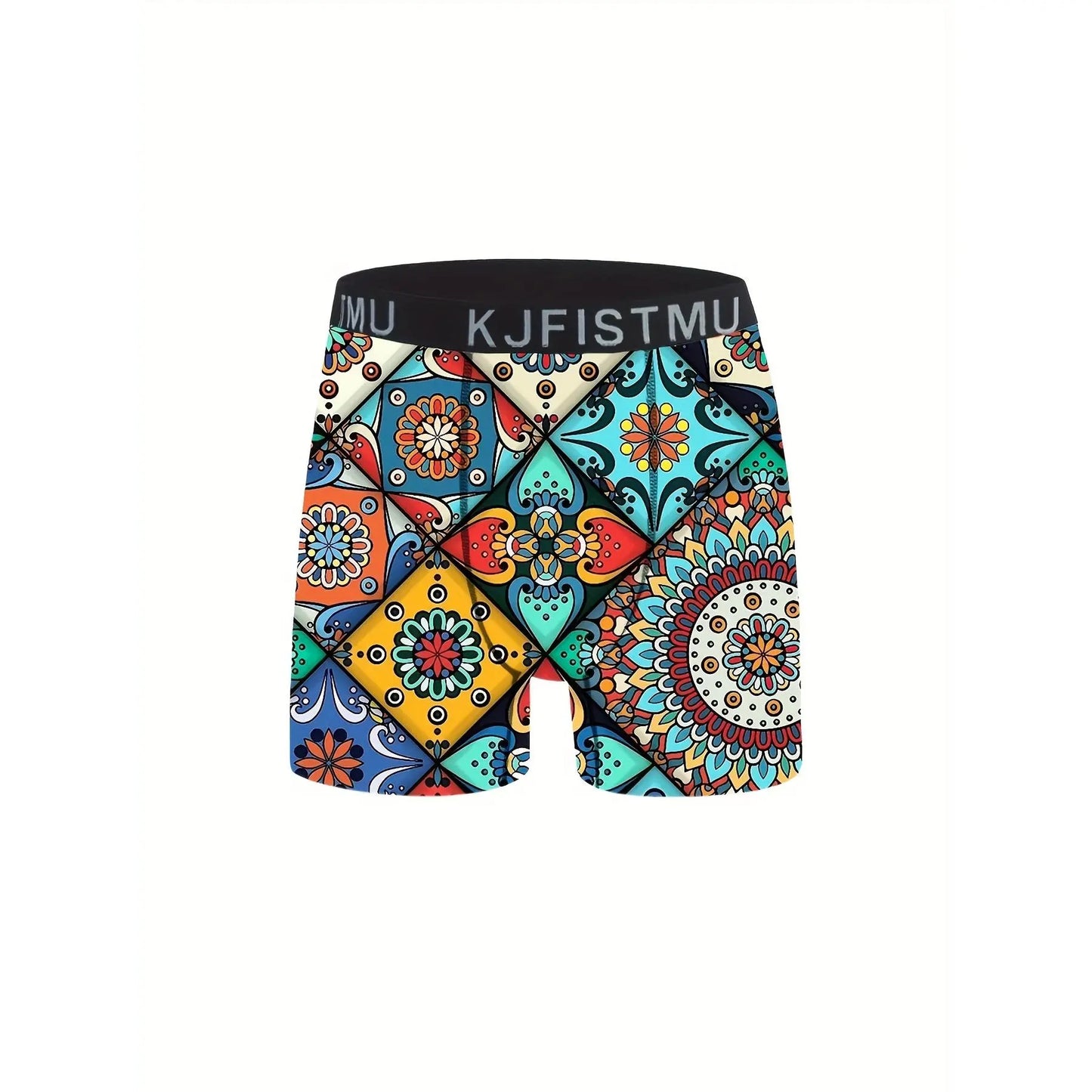 12PCS/24PCS Men's Cartoon Tie-Dye Striped Boxer Briefs