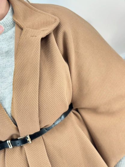 Wool Belted Cape - The Ultimate Statement in Elegant Outerwear
