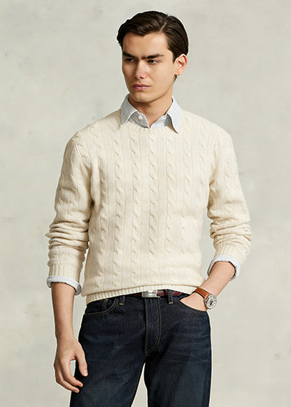 👑Exclusive Authorization👑Cable-Knit Wool-Cashmere Sweater