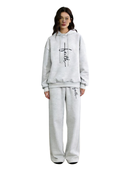 Women's Printed Hooded Top & Pants Set