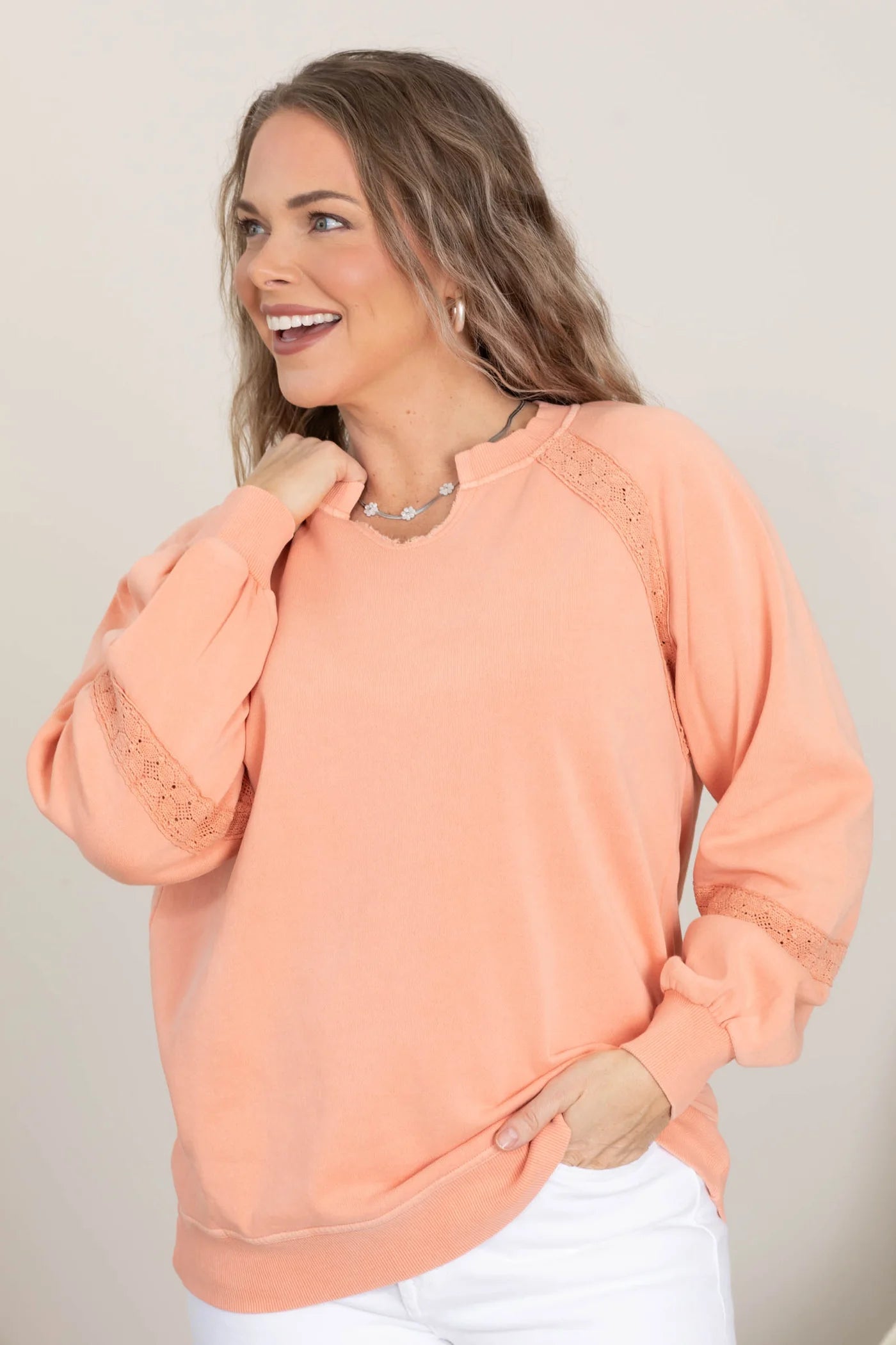 Clearance sale🔥 Your Favorite Is Back!Women's Hoodless V-neck Sweatshirt With Kangaroo Pocket Fleece Longsleeve Oversized Casual Style Shirt