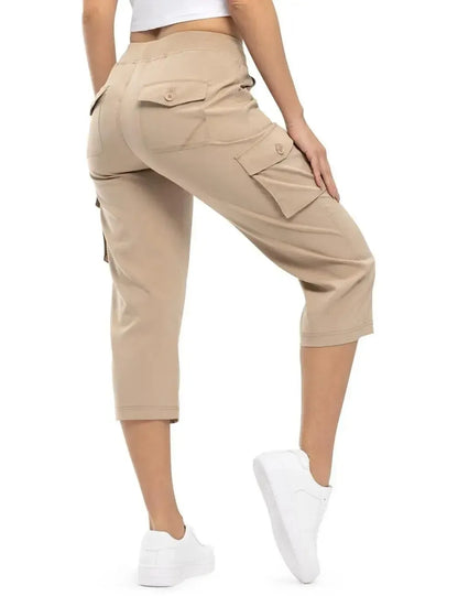 🔥Last day promotion🔥Womens Cargo Capris Lightweight Hiking Pants Shorts Cropped Cotton2