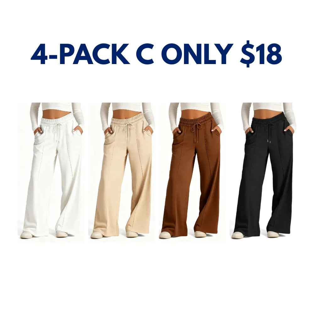 💘 Valentine’s Day Sale 💘 Women's Wide Leg Sweatpants Casual Loose Solid Color Pants