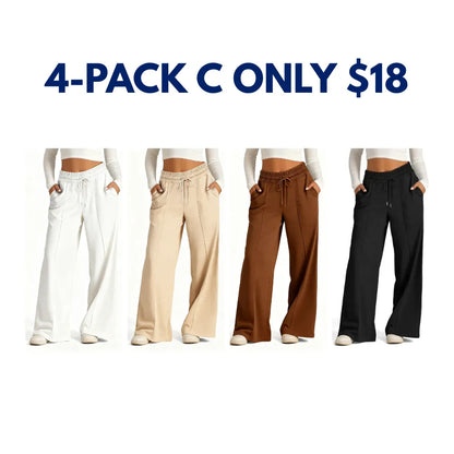💘 Valentine’s Day Sale 💘 Women's Wide Leg Sweatpants Casual Loose Solid Color Pants