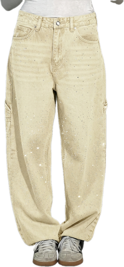 ⏰Final 2-Hour Clearance🔥Women's Casual Rhinestone Loose Harem Jeans