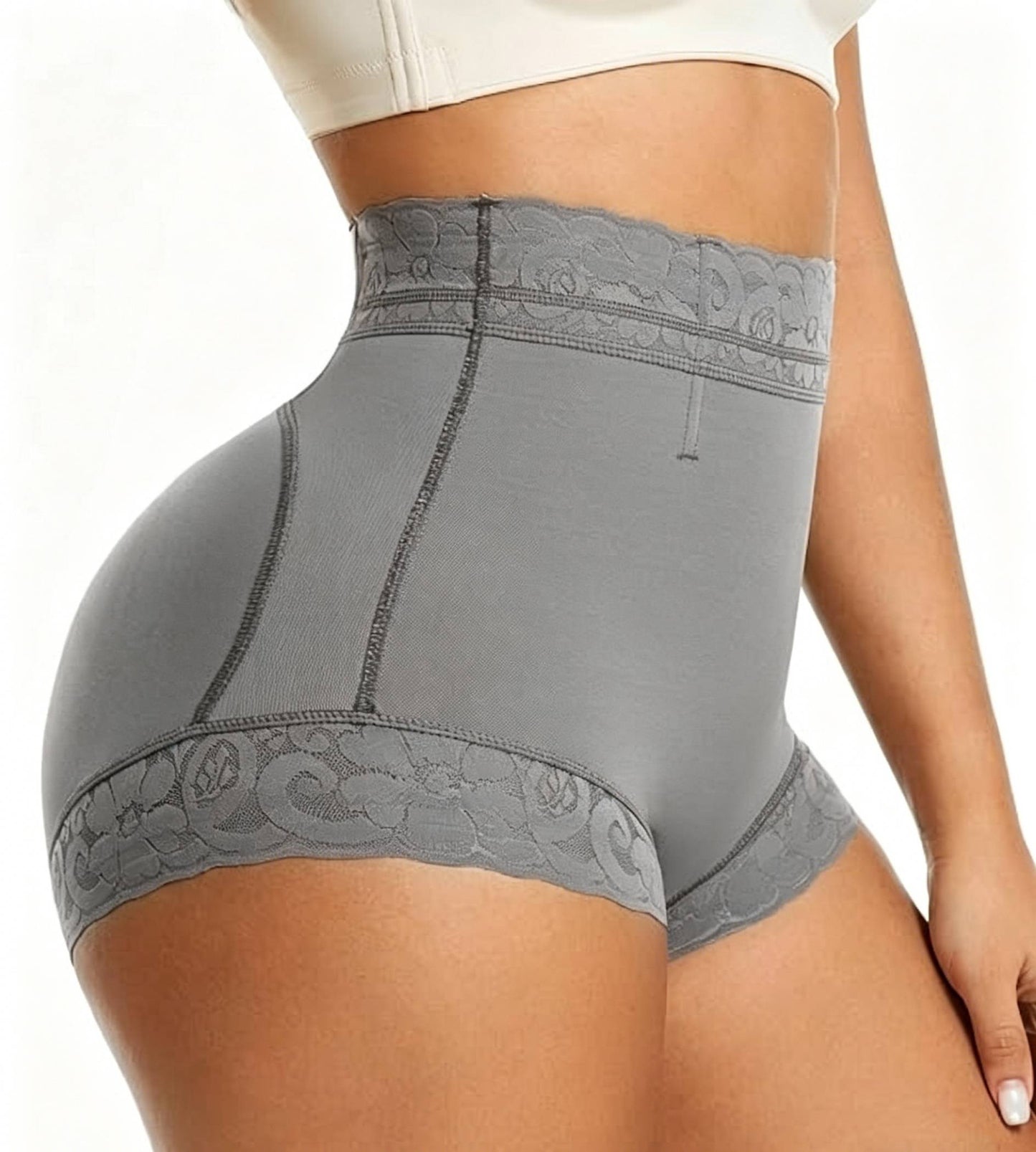 High Waist Shapewear Panty with Anti-Slip Silicone Band