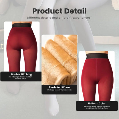 🔥Time-Limited Promotion—🎄Fake Translucent Warm Pantyhose Leggings Sheer Thick Tights for Winter