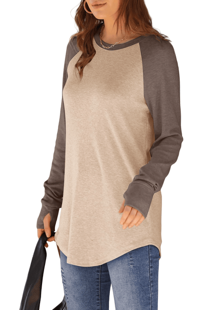 🎅Early Christmas Sale🎄Womens Long Sleeve Thumb Hole Shirts Tunic Tops to Wear with Leggings