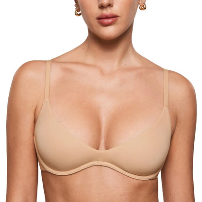 Women's Plunge Bra - Unlined Underwire Sexy Demi Balconette Bras