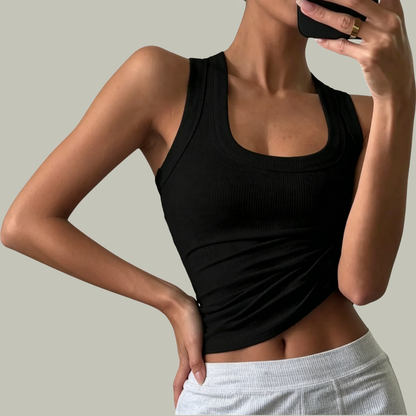 Women's Casual Slim-Fit Plain Sleeveless Tank Top