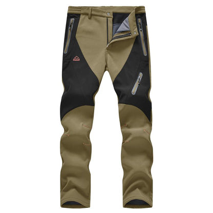 Men's Insulated Winter Outdoor Pants - Fleece-Lined, Windproof & Water-Resistant for Hiking, Skiing & Cold Weather
