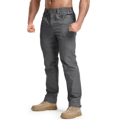 Men's Tactical Work Lightweight Multi-Pocket Water Resistant Cargo Pants