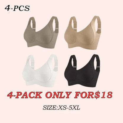 ⏰ TODAY ONLY Jelly Wireless Womens Comfortable Wireless Bras Push Up Bralettes Seamless Tshirts Bras Deep V Everyday Bras
